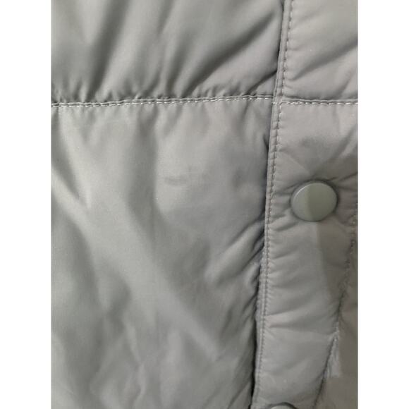 Lands End Puffer Vest Men’s Sz Large Gray 70% Down 30% Feathers Snap Puffy Golf - Picture 3 of 9